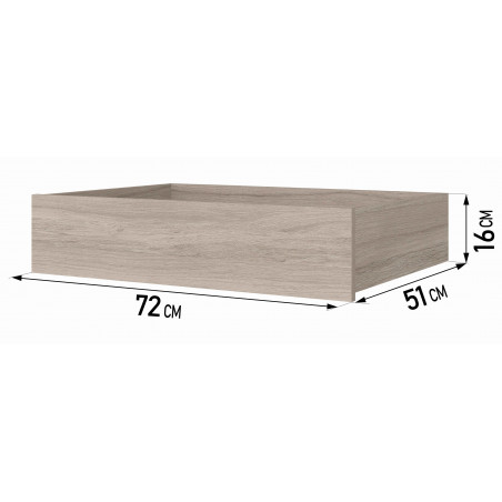 Stalčius 75cm kolonai pilkas ąžuolas