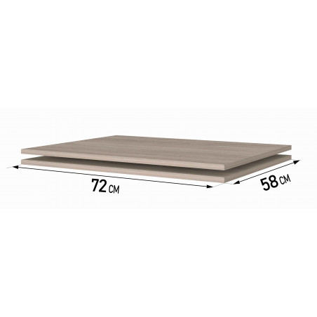 Lentyna 75cm kolonai pilkas ąžuolas